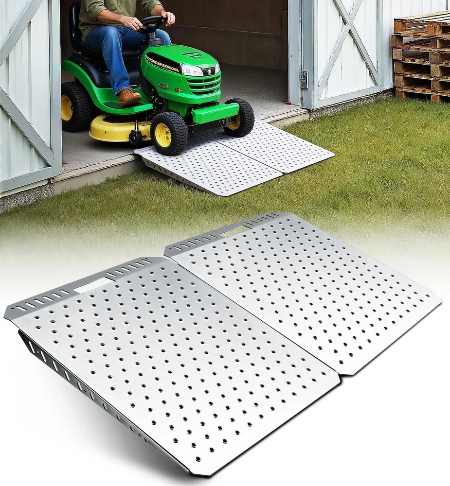 W&JWN Shed Ramp for Riding Mower 2PCS