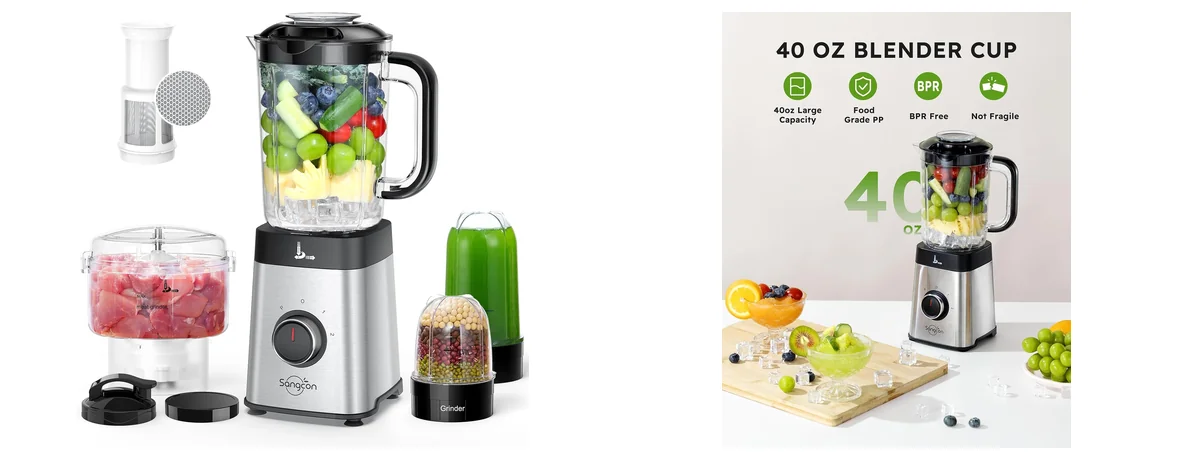 sangcon Blenders and Food Processor Combo for images